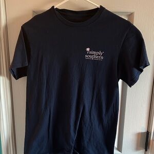 Simply Southern Navy Tee with Logo